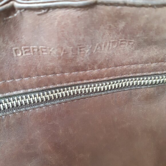 Brown soft genuine leather convertible Derek Alexander bag - Picture 11 of 14